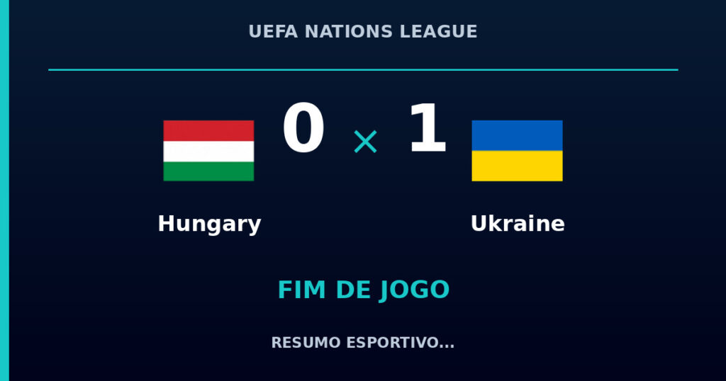 Ukraine vence Hungary por 1 a 0