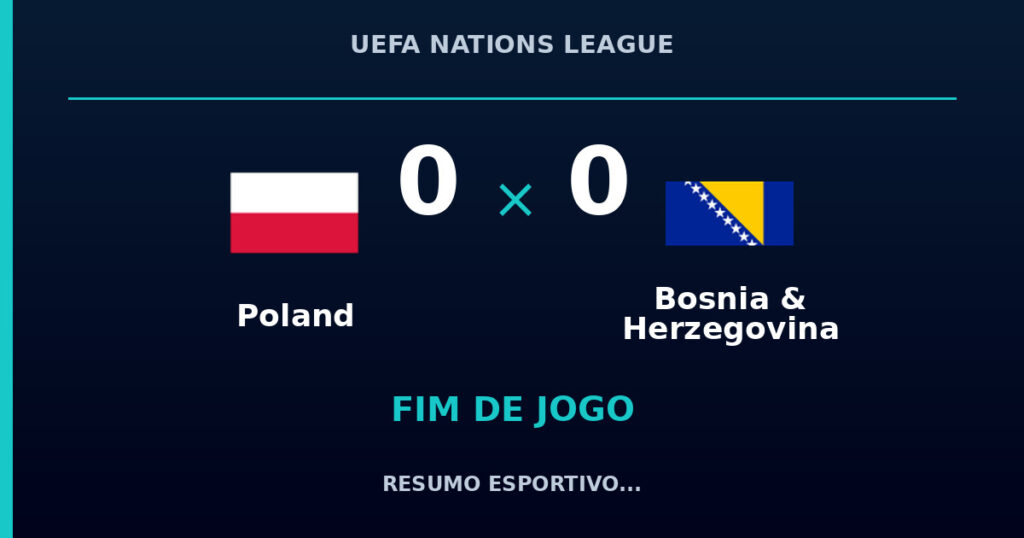 Poland e Bosnia & Herzegovina empatam por 0 a 0