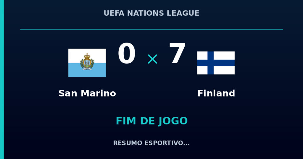 Finland vence San Marino por 7 a 0