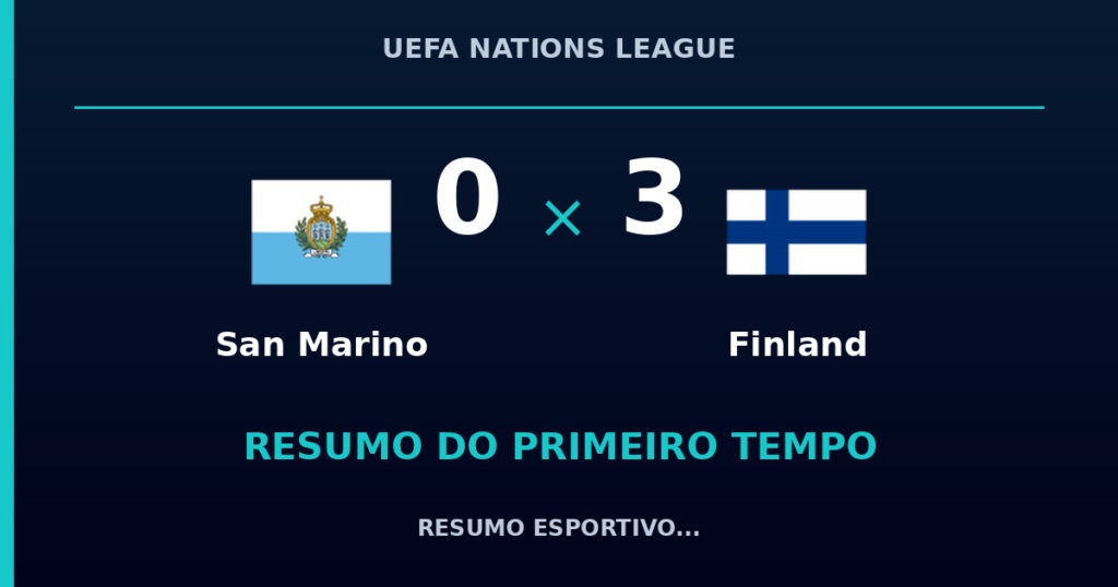 San Marino 0 x 3 Finland: como foi o primeiro tempo