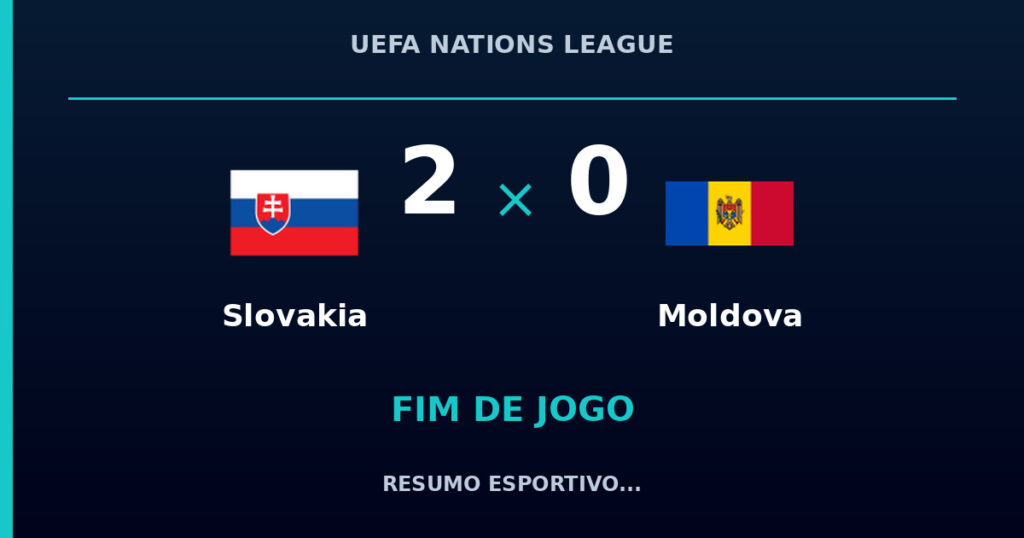 Slovakia vence Moldova por 2 a 0