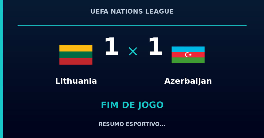 Lithuania e Azerbaijan empatam por 1 a 1
