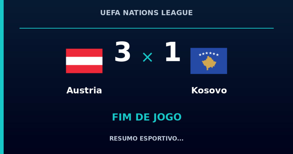 Austria vence Kosovo por 3 a 1