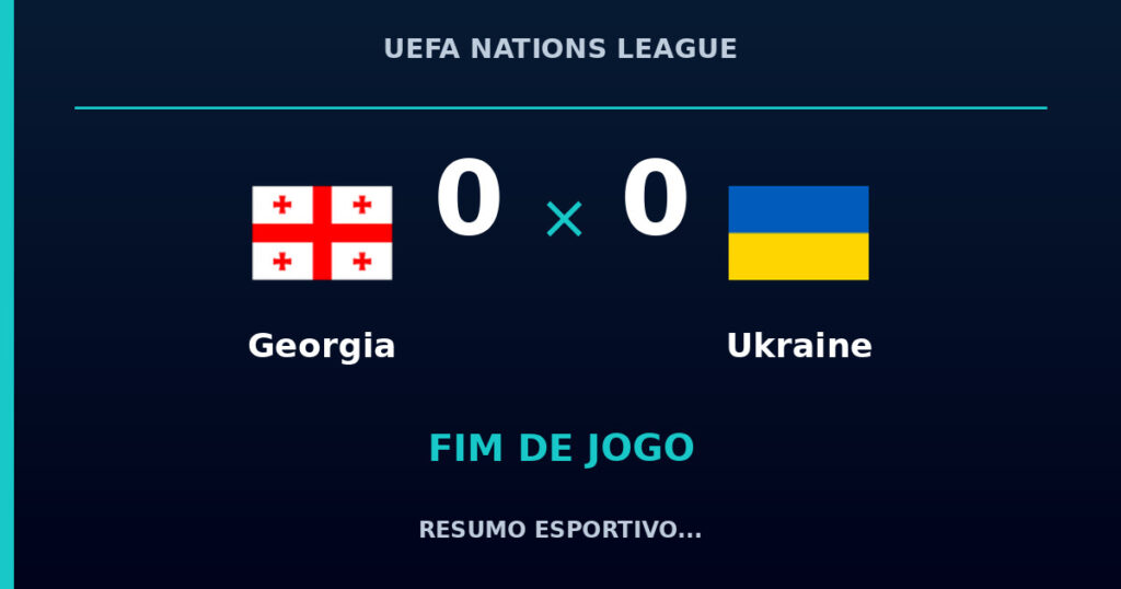 Georgia e Ukraine empatam por 0 a 0