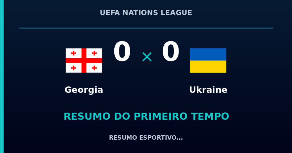 Georgia 0 x 0 Ukraine: como foi o primeiro tempo
