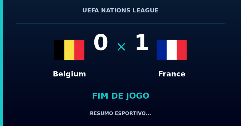 France marca no fim e vence Belgium por 1 a 0