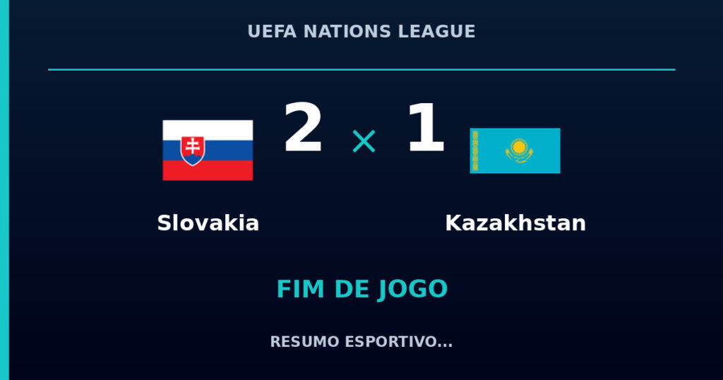 Slovakia vence Kazakhstan por 2 a 1