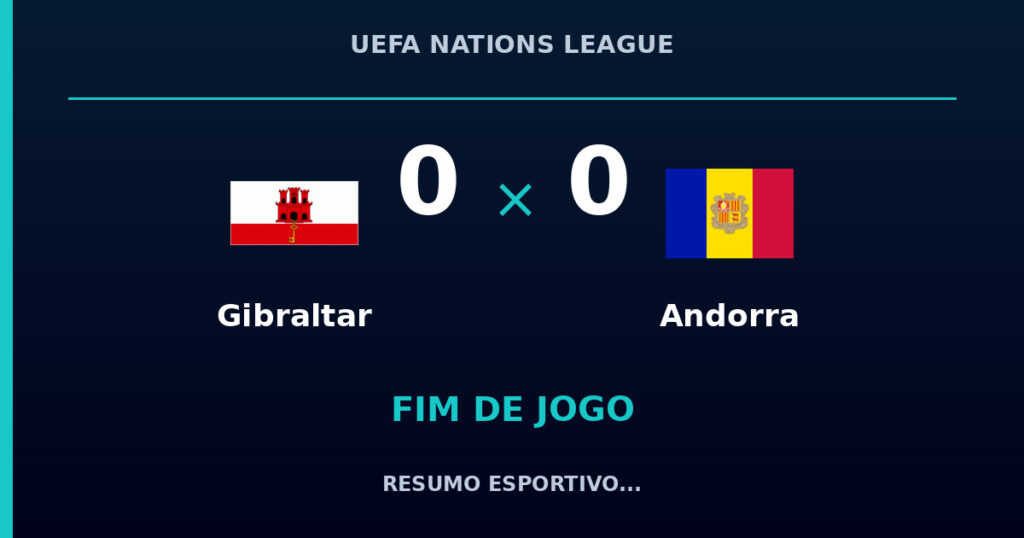Gibraltar e Andorra empatam por 0 a 0