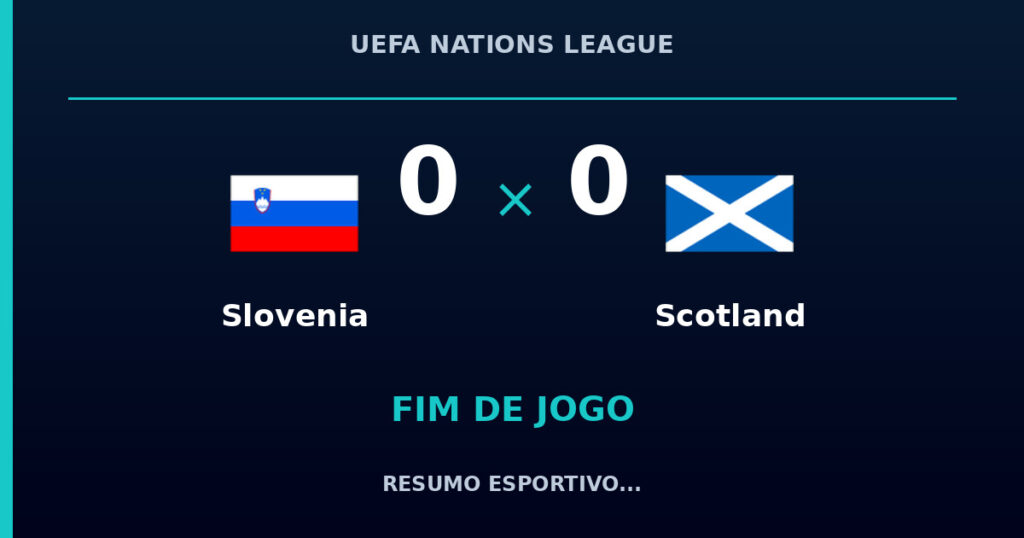 Slovenia e Scotland empatam por 0 a 0