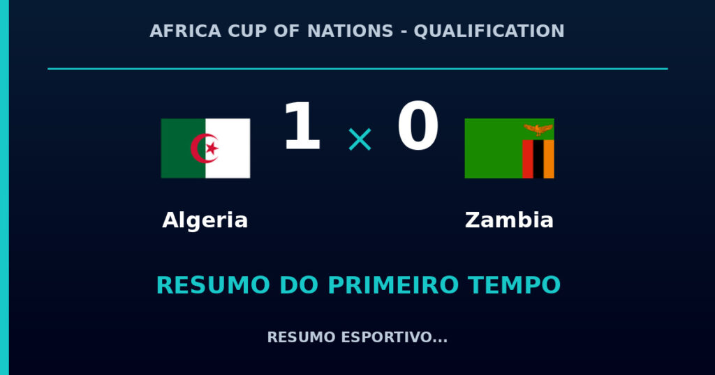 Algeria 1 x 0 Zambia: como foi o primeiro tempo