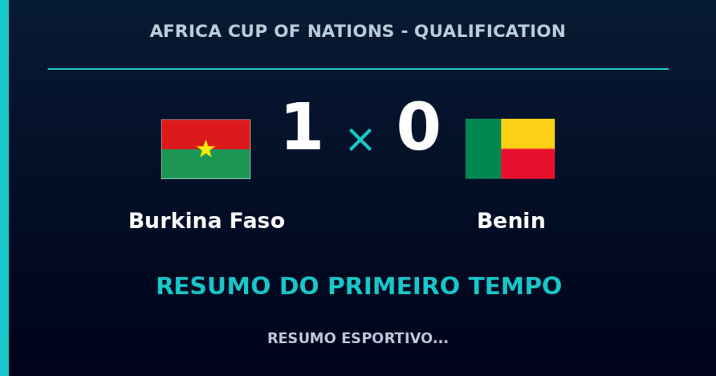 Burkina Faso 1 x 0 Benin: como foi o primeiro tempo