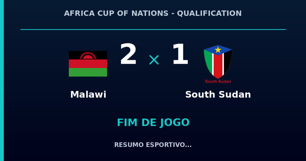 Malawi vence South Sudan por 2 a 1