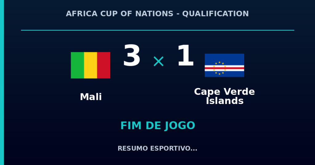 Mali vence Cape Verde Islands por 3 a 1