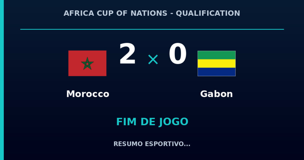 Morocco vence Gabon por 2 a 0