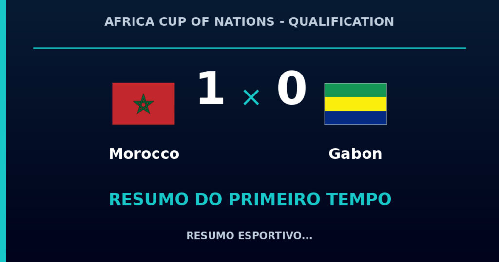 Morocco 1 x 0 Gabon: como foi o primeiro tempo