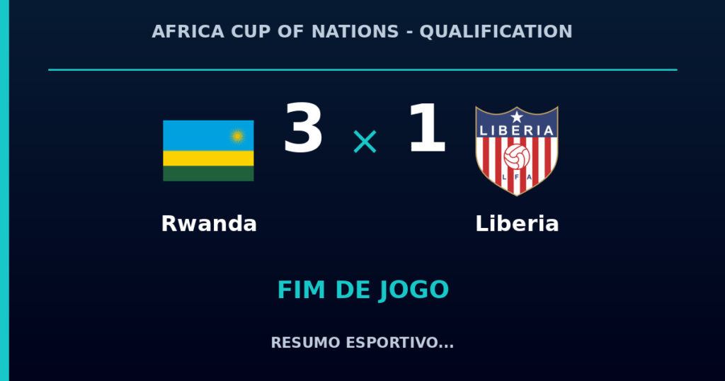 Rwanda vence Liberia por 3 a 1
