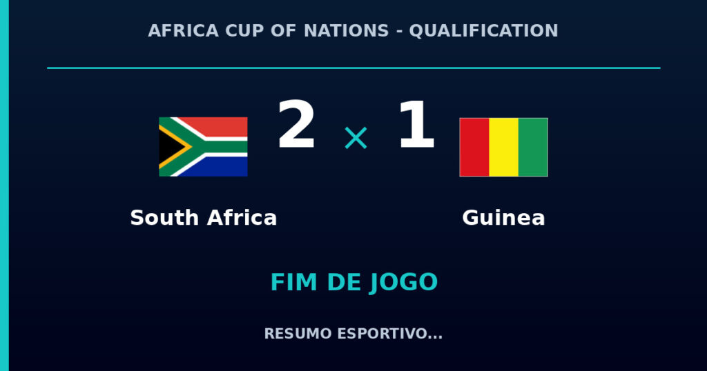 South Africa vence Guinea por 2 a 1