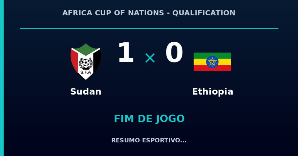 Sudan 1 x 0 Ethiopia: resumo e números da partida