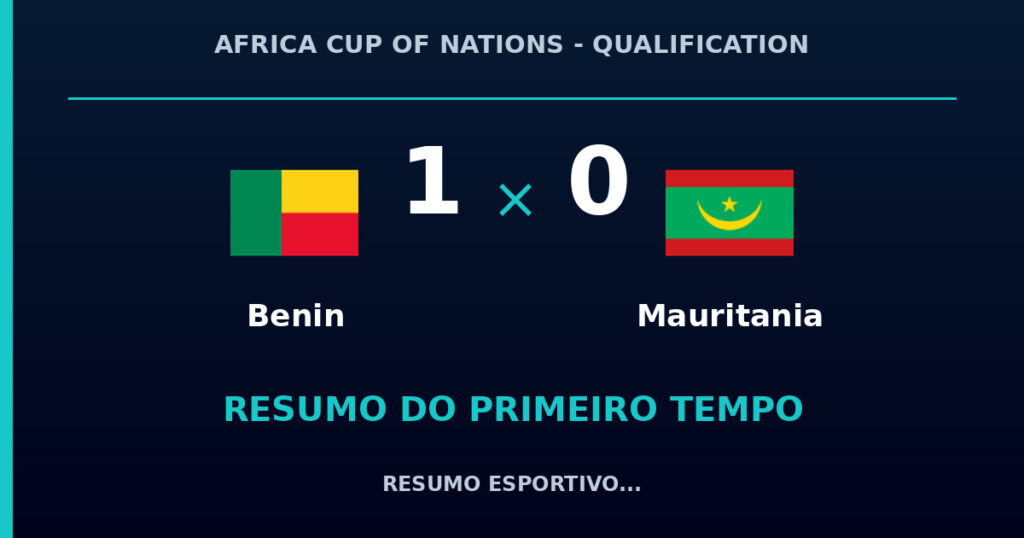 Benin 1 x 0 Mauritania: como foi o primeiro tempo