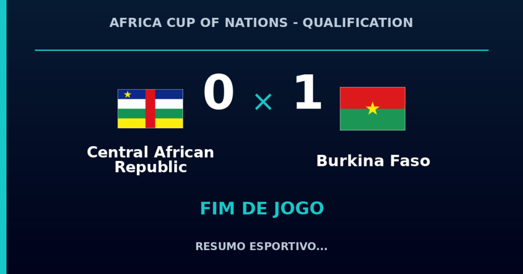 Burkina Faso vence Central African Republic por 1 a 0