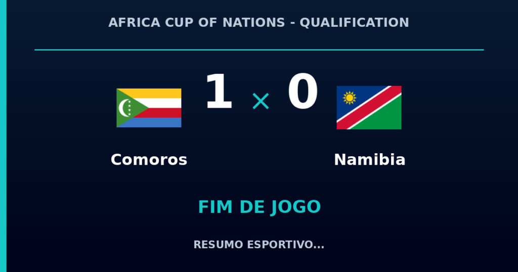 Comoros vence Namibia por 1 a 0
