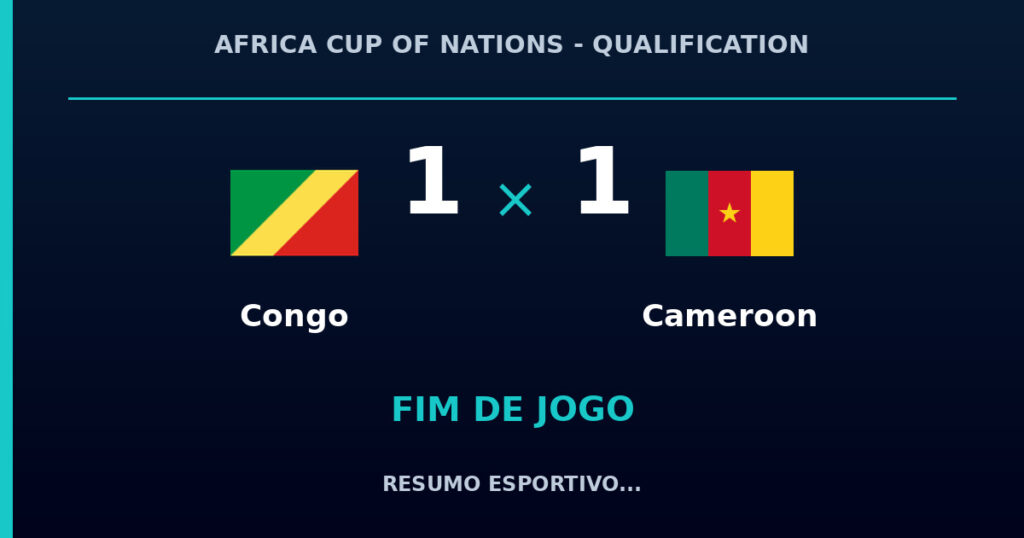 Congo e Cameroon empatam por 1 a 1
