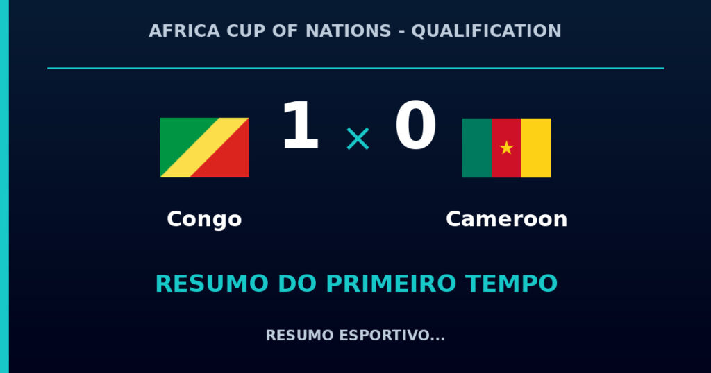 Congo 1 x 0 Cameroon: como foi o primeiro tempo