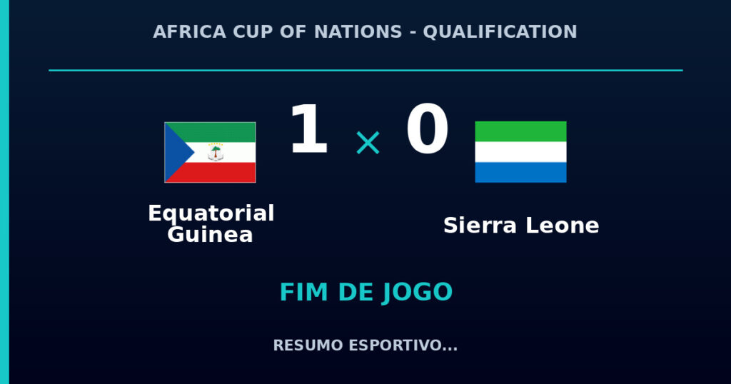 Equatorial Guinea vence Sierra Leone por 1 a 0
