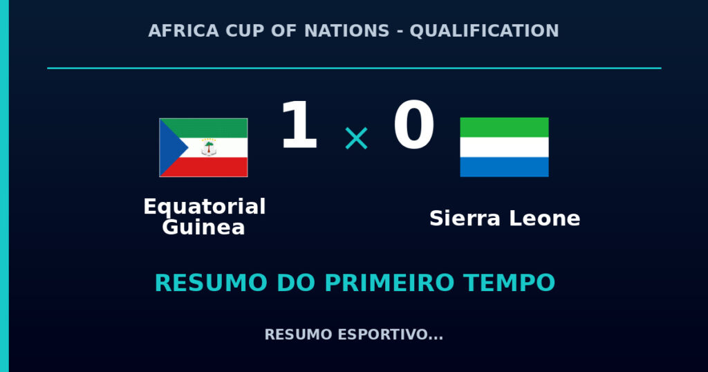 Equatorial Guinea 1 x 0 Sierra Leone: como foi o primeiro tempo