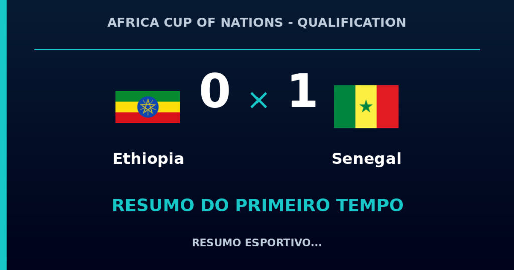 Ethiopia 0 x 1 Senegal: como foi o primeiro tempo