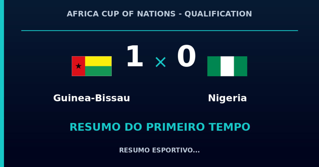 Guinea-Bissau 1 x 0 Nigeria: como foi o primeiro tempo