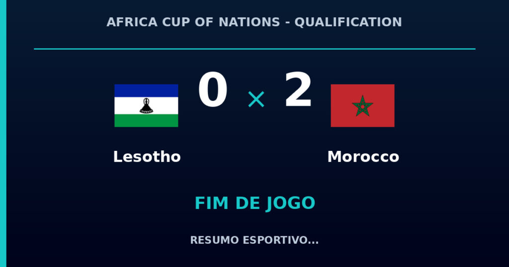 Morocco vence Lesotho por 2 a 0