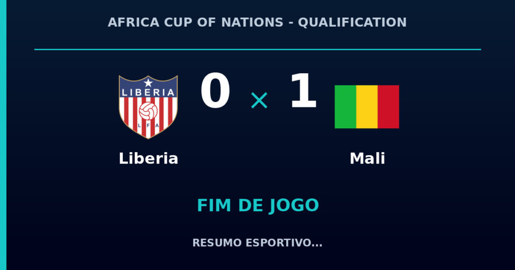 Mali vence Liberia por 1 a 0