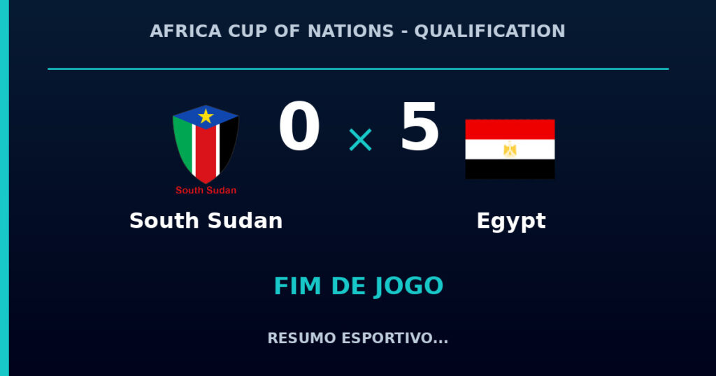 Egypt vence South Sudan por 5 a 0