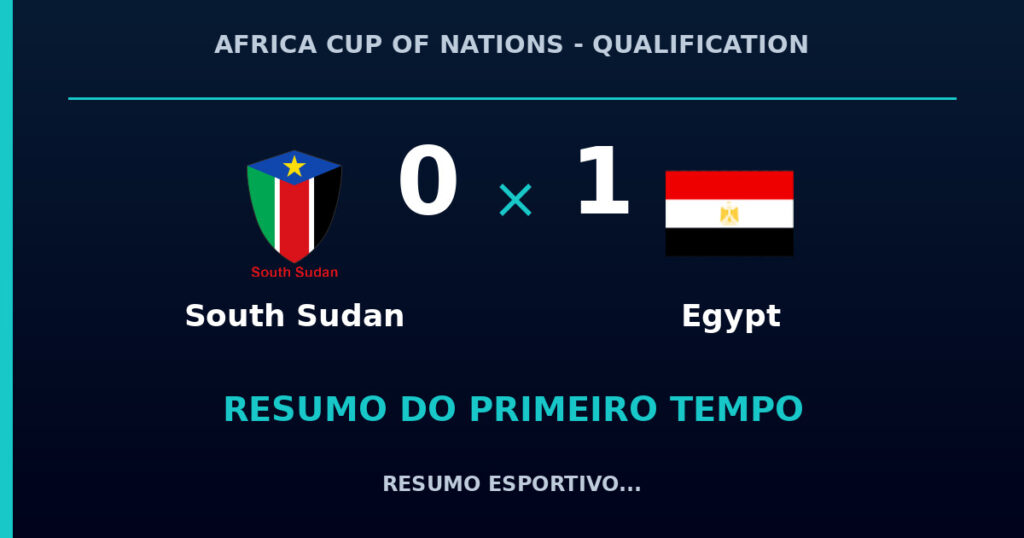 South Sudan 0 x 1 Egypt: como foi o primeiro tempo