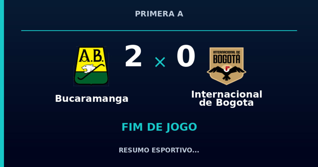 Bucaramanga 2 x 0 Internacional de Bogota: resumo e números da partida