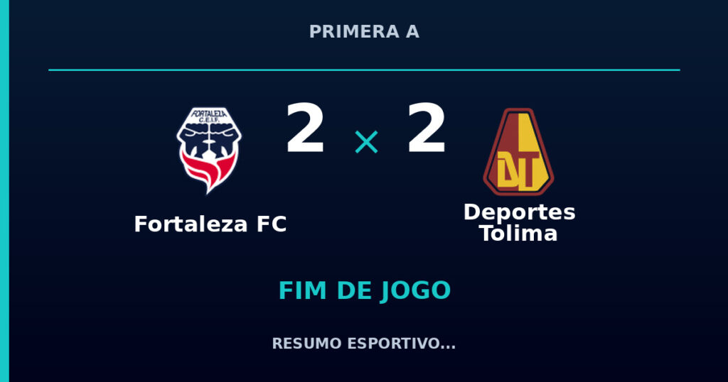Fortaleza FC busca empate aos 90+6 e evita derrota contra Deportes Tolima