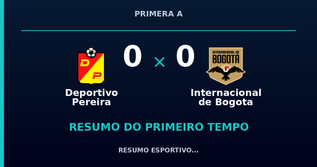 Deportivo Pereira 0 x 0 Internacional de Bogota: como foi o primeiro tempo
