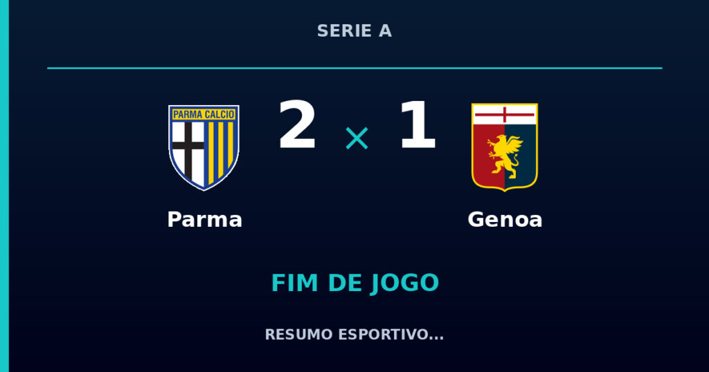 Parma 2 x 1 Genoa: resumo e números da partida