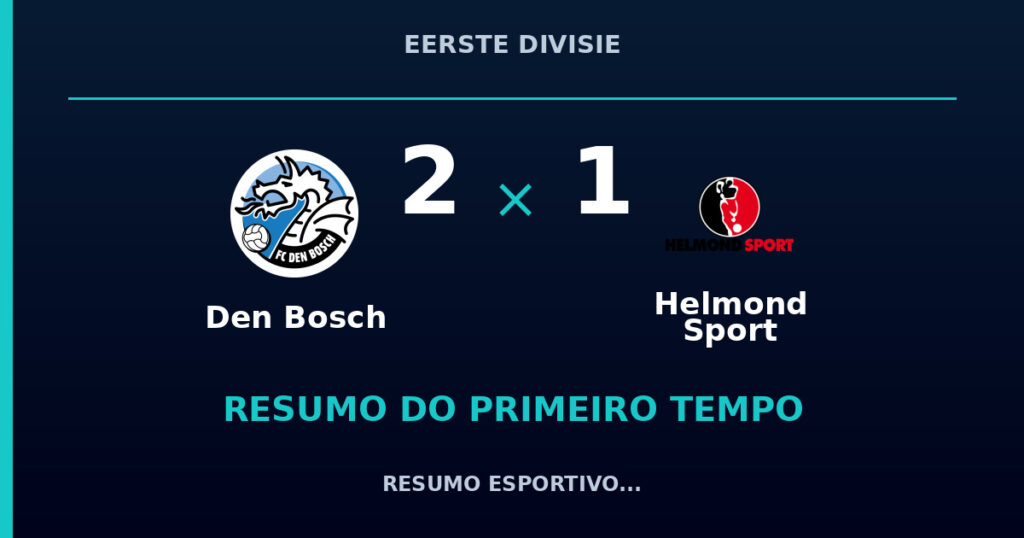 Den Bosch 2 x 1 Helmond Sport: resumo do primeiro tempo