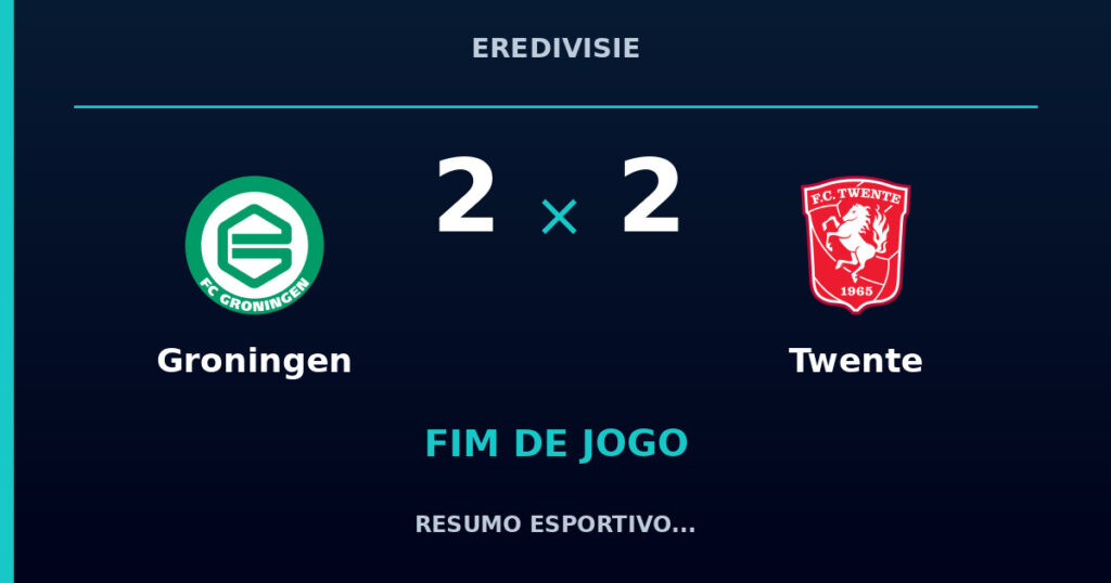 Groningen 2 x 2 Twente: resumo e números da partida