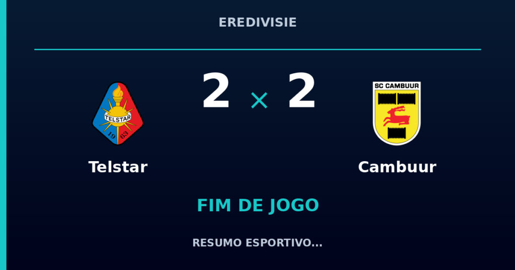 Telstar 2 x 2 Cambuur: resumo e números da partida