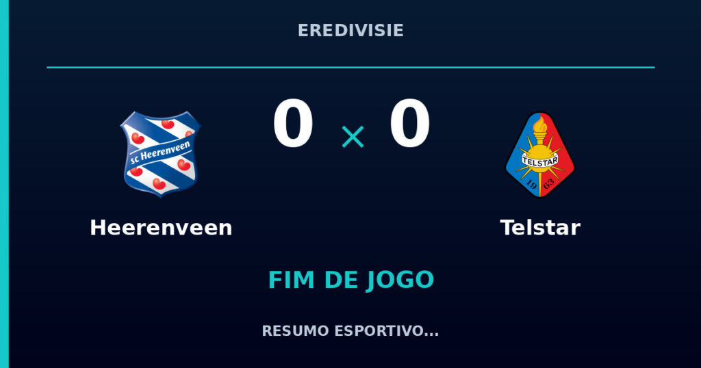 Heerenveen 0 x 0 Telstar: resumo e números da partida
