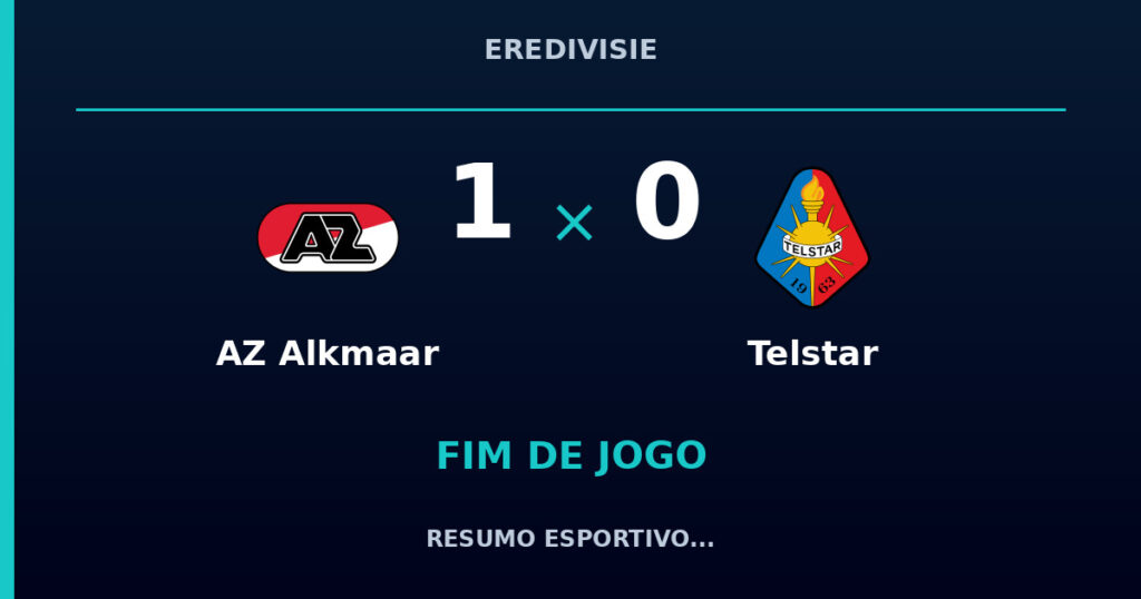 AZ Alkmaar 1 x 0 Telstar: resumo e números da partida