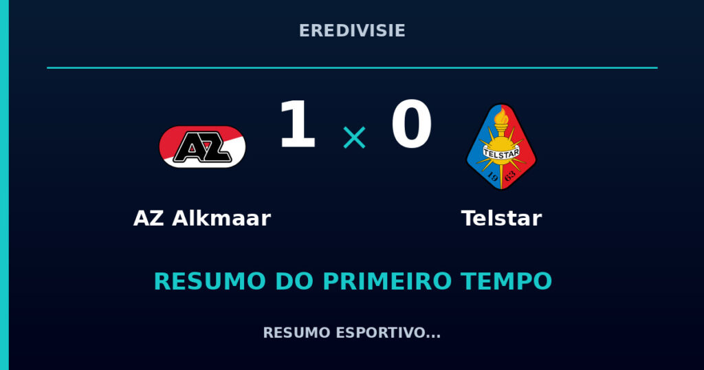 AZ Alkmaar 1 x 0 Telstar: resumo do primeiro tempo