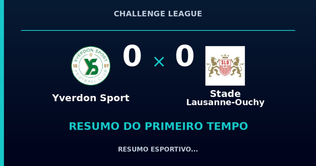 Yverdon Sport 0 x 0 Stade Lausanne-Ouchy: resumo do primeiro tempo