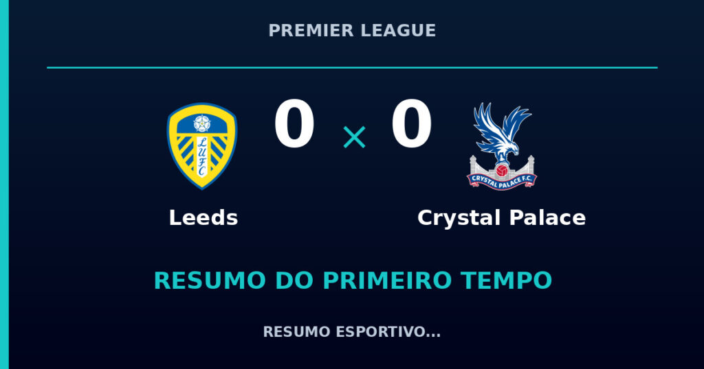 Leeds 0 x 0 Crystal Palace: resumo do primeiro tempo