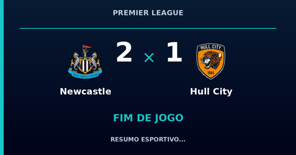 Newcastle 2 x 1 Hull City: resumo e números da partida