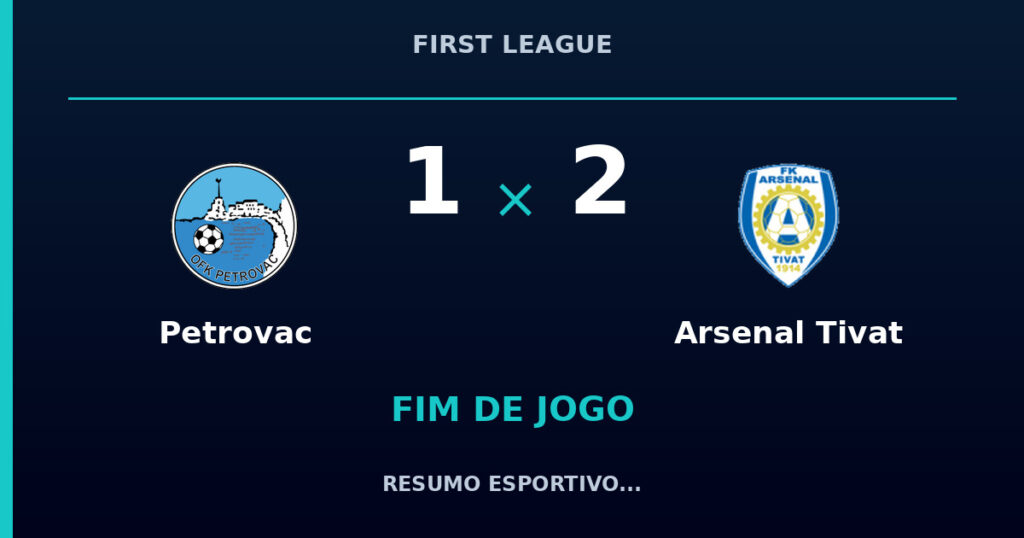 Petrovac 1 x 2 Arsenal Tivat: resumo e números da partida
