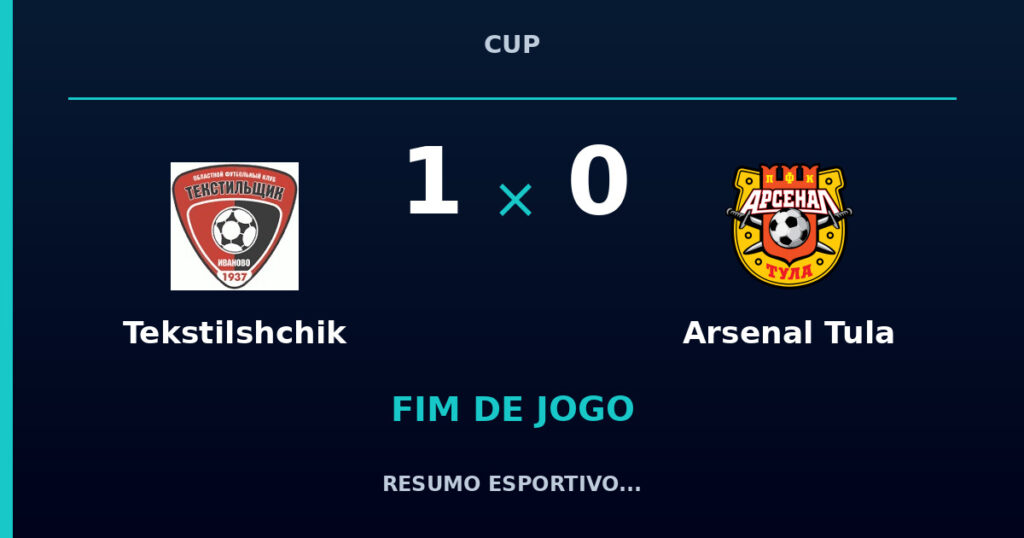 Tekstilshchik 1 x 0 Arsenal Tula: resumo e números da partida